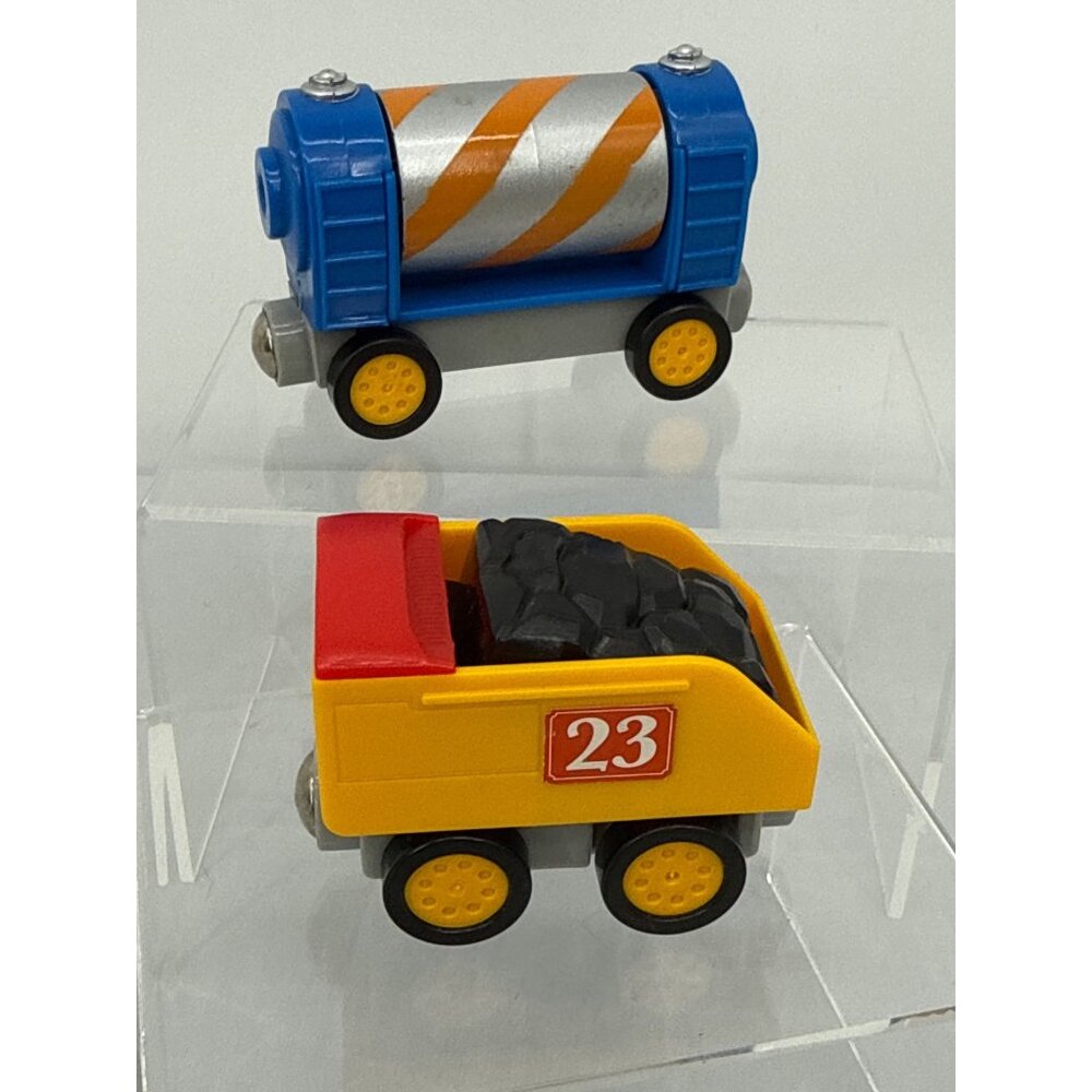 Toy State Blue Tanker Mixer Car Yellow Coal Dump Car #23